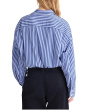 Drawstring Button-Up Shirt in Poplin