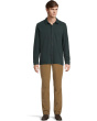 Sueded Jersey Long Sleeve Button Down