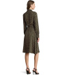 Chain-Print Crepe Shirtdress
