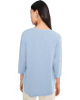 3/4 Sleeve V-Neck Curved Hem Tee Shirt