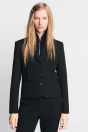 Zara КОРОТКИЙ ПИДЖАК С ДЕКОРАТИВНЫМИ ШВАМИ черного цвета