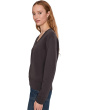 Long Sleeve Deep-v Neck Sweatshirt