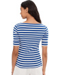Striped Stretch Cotton Boatneck Tee