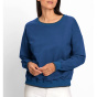 Sweatshirt m. Kontraststreifen am Rippenb_ndchen, royalblau