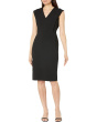 V-Neck Scuba Crepe Sheath