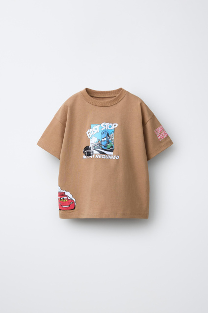 Zara ФУТБОЛКА С ИЗОБРАЖЕНИЕМ АВТОМОБИЛЕЙ-ПРИНТ DISNEY 502059231-730-18