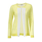 Designer-Cardigan, gelb-wei_