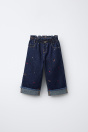 Zara ДЖИНСЫ-КЮЛОТЫ С ВЫШИВКОЙ ДЛЯ СОБАК 495689396-400-18