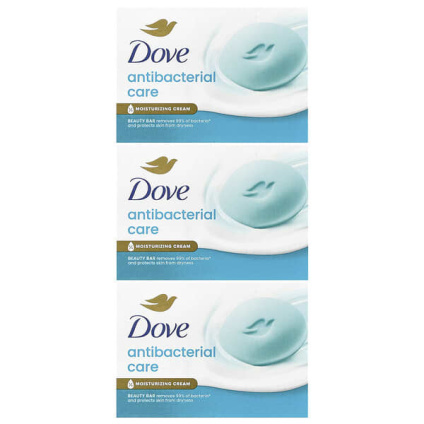 Dove, Care & Protect, антибактериальное косметическое мыло, 3 шт. по 90 г (3,17 унции)