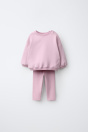 Zara КОМПЛЕКТ ДЛЯ БЕГА ТРУСЦОЙ С розовой ТОЛСТОВКОЙ И ЛЕГГИНСАМИ