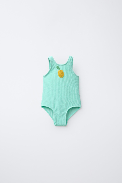 Zara 2-6 ЛЕТ/ КУПАЛЬНИК лимонный крючком 537355115-526-24
