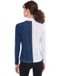 Sunsense Positive-Negative Split Tone Long Sleeve Top