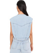 Collarless Shrunken 90s Vest