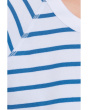 Rib Stripe Short Sleeve Scoop Neck