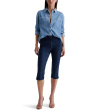 Maisie Pull-On Denim Capri in Hyacinth