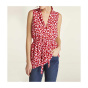Druckbluse, rot-wei_
