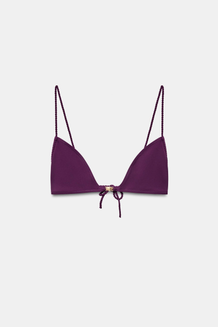 Zara ТРЕУГОЛЬНЫЙ ТОП-БИКИНИ С МЕТАЛЛИЧЕСКИМИ ДЕТАЛЯМИ 529551960-610-1