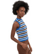 Loriana Texture Stripe Tank