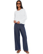 Organic Linen Cotton Slub Crew Neck Sweater