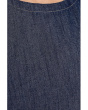 Petite Lightweight Organic Cotton Denim Round Neck Shell