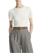 Wool & Cashmere Blend Short Sleeve Sweater