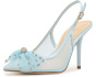 Lavilra Tulle Bow Embellished Pumps