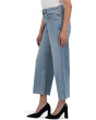 Gwen High-Rise Wide Leg Slouchy Raw Hem 5 Pockets in Acute