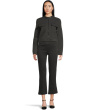 Ponte Twill - Zipper Closure Crop Jacket with Patch Pockets and Snaps Details