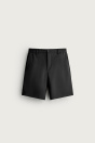 Zara ФУНКЦИОНАЛЬНЫЕ ШОРТЫ-БЕРМУДЫ КОМФОРТ черного цвета