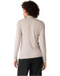 Melange Sheer Knit Turtle Neck Top