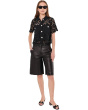 Patch Pocket Short Sleeve Lace Button Down