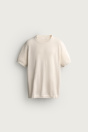 Zara Облегающая ФУТБОЛКА кремового цвета