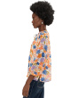 Tie Neck Peasant Sleeve Blouse with Tie