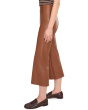 Faux Leather Cropped Wide Leg