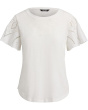 Eyelet Cotton Jersey & Broadcloth Top