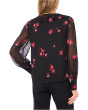 Long Sleeve Ruffle Tie Neck Top