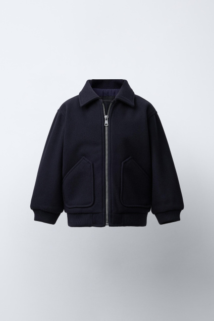Zara ПАЛЬТО ИЗ ТКАНЕВОЙ ТКАНИ С КАРМАНАМИ 495684777-401-18