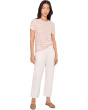 Short Sleeve Crew Neck Knit Tee With Rib Trim