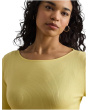Rib-Knit Cotton-Blend Boatneck Tee