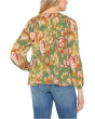 Long Sleeve V-Neck Pleated Top