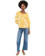 3/4 Sleeve Woven Top with Embroidery