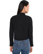 Petite Fringe Mix Knit Bomber Jacket