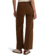 Meg High-Rise Fab Ab Wide Leg Raw Hem-Long Inseam in Cognac