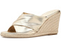 Fisella Cross Band Espadrille Wedge Sandals