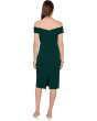 Cross Pleated Neck Sheath