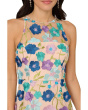 Embroidered Column Midi Dress