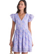 Flutter Sleeve Pintuck Dress