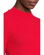 Long Sleeve Mock Neck Knit Top With Button Detail