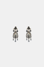 Zara МЕТАЛЛИЧЕСКИЕ СЕРЬГИ С ЦВЕТАМИ И ДРАГОЦЕННЫМИ КАМНЯМИ 503390297-970-3