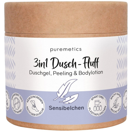 puremetics 3в1 Душ для ухода за чувствительными пушинками для душа - 250 г